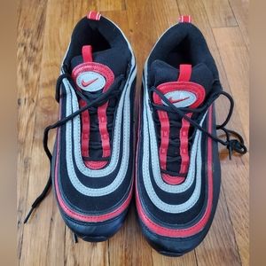 Nike Air Max 97 Shoes "REFLECTIVE BRED" Size 8.5 Black Red Silver NWOT